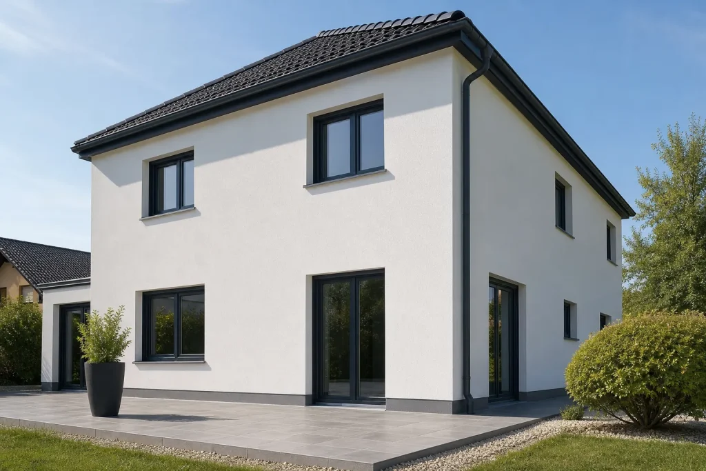 Maison moderne apru00e8s isolation par l'extu00e9rieur